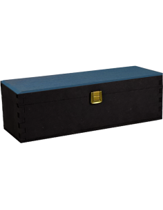 Wooden Boxes - Anthracite and Blue Wooden Wine Box for 1 Bottle of 750 ml. - Vino45 - 1