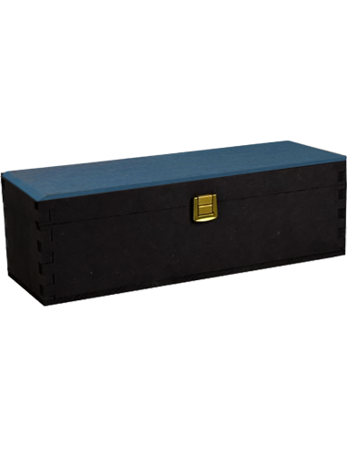 Wooden Boxes - Wood Anthracite and Blue Wine Box Gift Box for 1 Bottle of 750 ml. - Vino45 - 1 Wooden Boxes - Wood Anthracite and Blue Wine Box Gift Box for 1 Bottle of 750 ml. - Vino45 - 1