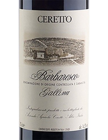 Vini Rossi - Barbaresco DOCG 'Gallina' 2018 (750 ml.) - Ceretto - Ceretto - 2