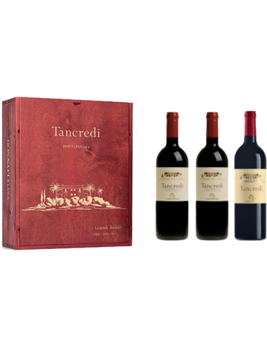 Red Wines - Tancredi The Great Vintages 2003 - 2008 - 2011 Wooden box with 3 bottles (3x750 ml.) - Donnafugata - Donnafugata - 1 Red Wines - Tancredi The Great Vintages 2003 - 2008 - 2011 Wooden box with 3 bottles (3x750 ml.) - Donnafugata - Donnafugata - 1