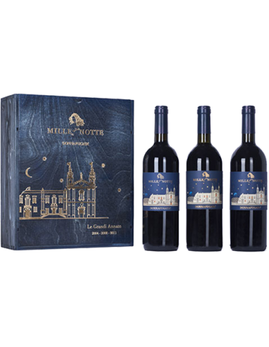 Vini Rossi - Mille e Una Notte Le Grandi Annate 2009 - 2011 - 2013 Cassetta in Legno da 3 bottiglie (3x750 ml.) - Donnafugata - Vini Rossi - Mille e Una Notte Le Grandi Annate 2009 - 2011 - 2013 Cassetta in Legno da 3 bottiglie (3x750 ml.) - Donnafugata -