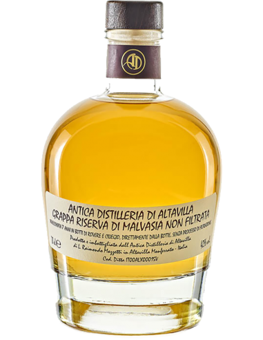 Grappa di Malvasia Riserva Non Filtrata 2007 (700 ml. astuccio) Antica Distilleria di Altavilla Antica Distilleria di Altavilla 