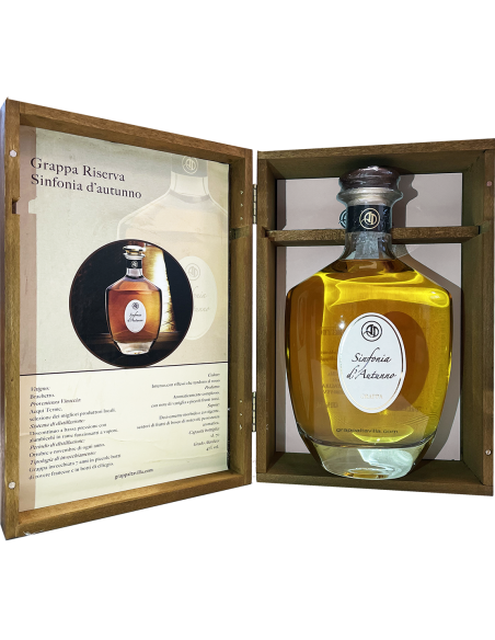 Grappa Riserva 'Sinfonia d'Autunno' (700 ml. Holzkiste) Antica Distilleria di Altavilla Antica Distilleria di Altavilla - 1