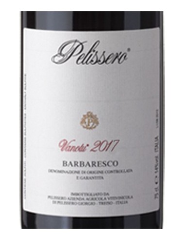 Vini Rossi - Barbaresco DOCG 'Vanotu' 2017 (750 ml.) - Pelissero - Pelissero - 2