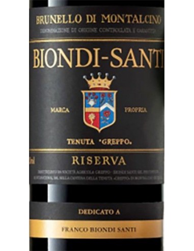 Vini Rossi - Brunello di Montalcino Riserva DOCG Tenuta Greppo 2015 (750 ml.) - Biondi Santi - Biondi Santi - 2
