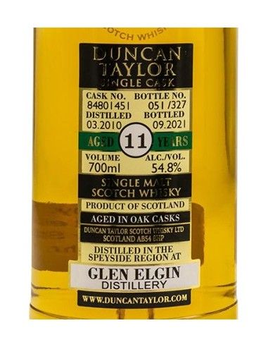 Scotch Whisky Single Cask 'Glen Elgin' 11 Years 2010 (700 ml. astuccio in metallo) Duncan Taylor Duncan Taylor - 3