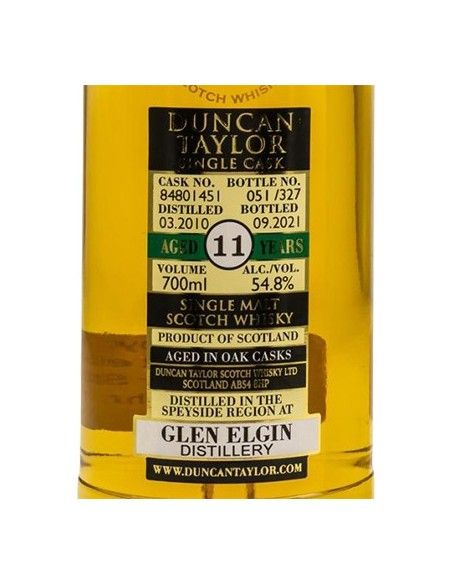 Scotch Whisky Single Cask 'Glen Elgin' 11 Years 2010 (700 ml. metal box) Duncan Taylor Duncan Taylor - 3 Scotch Whisky Single Cask 'Glen Elgin' 11 Years 2010 (700 ml. metal box) Duncan Taylor Duncan Taylor - 3