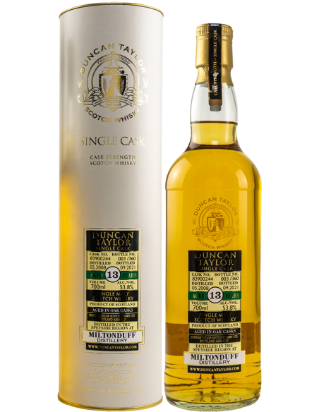 Scotch Whisky Single Cask 'Miltonduff' 13 Years 2008 (700 ml. metal box) Duncan Taylor Duncan Taylor - 1 Scotch Whisky Single Cask 'Miltonduff' 13 Years 2008 (700 ml. metal box) Duncan Taylor Duncan Taylor - 1