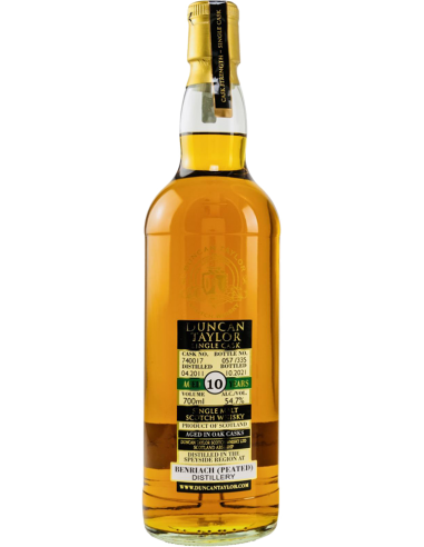 Scotch Whisky Single Cask Peated 'Benriach' 10 Years 2011 (700 ml. astuccio in metallo) Duncan Taylor Duncan Taylor - 2