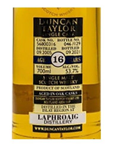 Scotch Whisky Single Cask Peated 'Laphroaig' 16 Jahre 2005 (700 ml. Metallbox) Duncan Taylor Duncan Taylor - 3