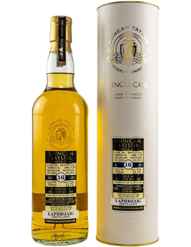 Peated Single Cask Scotch Whisky 'Laphroaig' 2005 16 Years (700 ml. metal case) - Duncan Taylor Duncan Taylor - 1