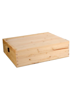 Box in Solid Fir Wood for 4 Bottles of Wine of 750 ml. Vino45 - 1