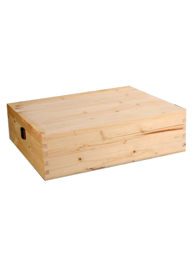 Wooden Boxes - Box in Solid Fir Wood for 4 Bottles of Wine of 750 ml. - Vino45 - 1