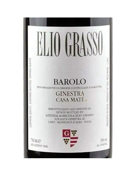 Barolo DOCG Ginestra 'Casa Mate' 2019 (750 ml.) Elio Grasso Elio Grasso - 2