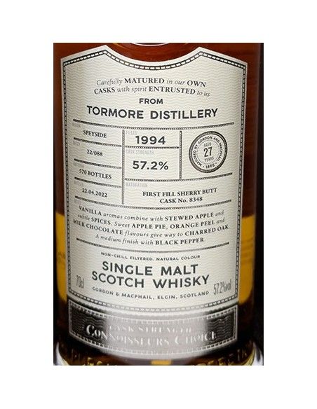 Single Malt Scotch Whisky 'Tormore' 1994 Connoisseurs Choice 27 Years (700 ml. astuccio) Gordon & Macphail Gordon & Macphail - 2