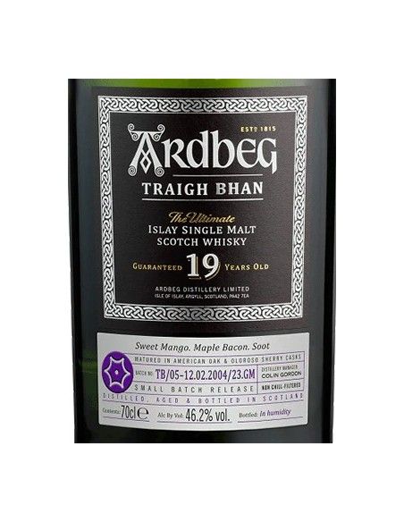 Single Malt Scotch Whisky Islay 'Traigh Bhan Batch 5' 19 Years (700 ml. boxed) Ardbeg Ardbeg - 3