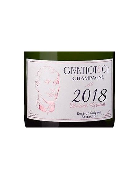 Champagne AOC Extra Brut Rose' de Saignee 'Desire Gratiot' 2018 (750 ml.) Gratiot & Cie Gratiot & Cie - 2 Champagne AOC Extra Brut Rose' de Saignee 'Desire Gratiot' 2018 (750 ml.) Gratiot & Cie Gratiot & Cie - 2