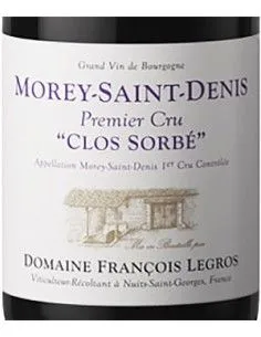 Morey Saint Denis AOS Premier Cru Pinot Noir 'Clos Sorbe' 2017 (750 ml.) Domaine Francois Legros Francois Legros - 1 2