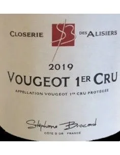 Vougeot AOC Premier Cru Pinot Noir 'Stephane Brocard' 2019 (750 ml.) Closerie des Alisiers Closerie des Alisiers - 1 2
