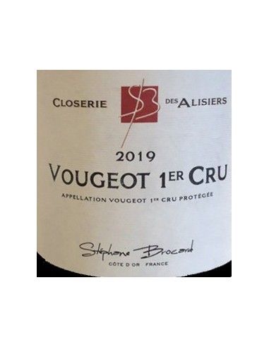 Vougeot AOC Premier Cru Pinot Noir 'Stephane Brocard' 2019 (750 ml.) Closerie des Alisiers Closerie des Alisiers - 2