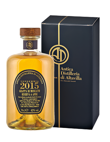 Grappa di Moscato Riserva 2015 (700 ml. astucciato) Antica Distilleria di Altavilla Antica Distilleria di Altavilla - 1 Grappa di Moscato Riserva 2015 (700 ml. astucciato) Antica Distilleria di Altavilla Antica Distilleria di Altavilla - 1