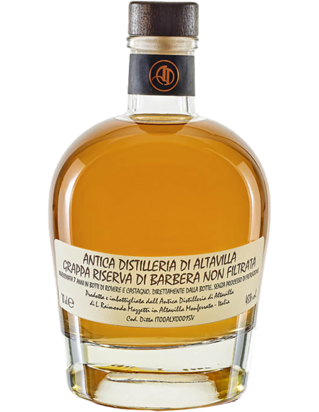 Grappa di Barbera Riserva Non Filtrata 7 Anni (700 ml. astuccio) Antica Distilleria di Altavilla Antica Distilleria di Altavilla