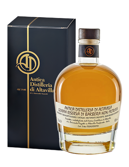 Grappa di Barbera Riserva Non Filtrata 7 Anni (700 ml. astuccio) Antica Distilleria di Altavilla Antica Distilleria di Altavilla