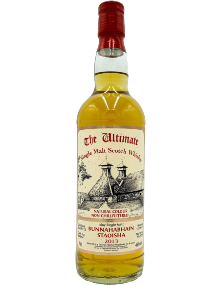 Peated Single Malt Scotch Whisky 'Bunnahabhain Staoisha' 8 Jahre 2013 (700 ml. mit etui) The Ultimate Whisky Company The Ultimat