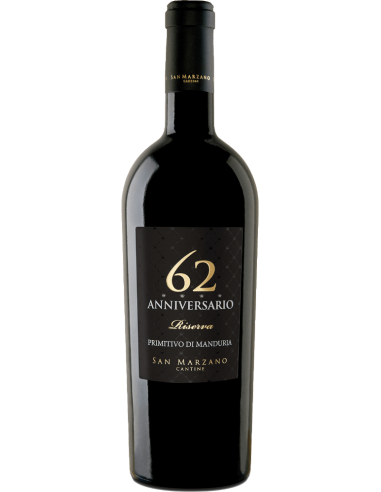 Primitivo di Manduria DOP Riserva 'Anniversario 62' 2019 (750 ml.) San Marzano San Marzano - 1