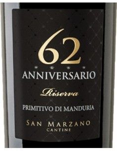 Primitivo di Manduria Riserva DOP 'Anniversario 62' 2019 (750 ml.) San Marzano San Marzano - 1 2