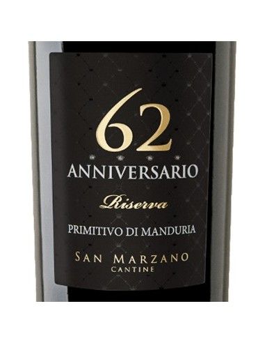 Primitivo di Manduria DOP Riserva 'Anniversario 62' 2019 (750 ml.) San Marzano San Marzano - 2