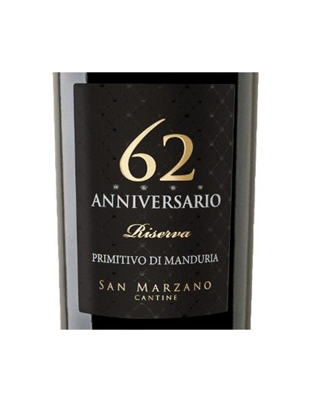 Primitivo di Manduria DOP Riserva 'Anniversario 62' 2019 (750 ml.) San Marzano San Marzano - 2
