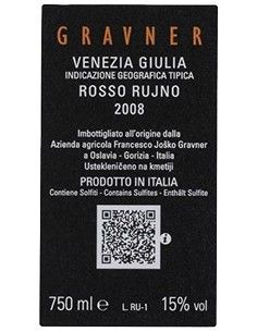 Venezia Giulia Rosso IGT 'Rujno' 2008 (750 ml.) Gravner Gravner - 1 2
