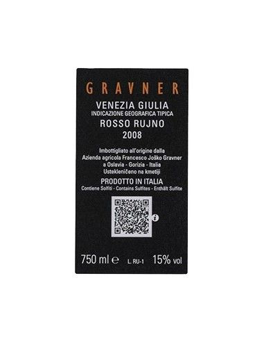 Venezia Giulia Rosso IGT 'Rujno' 2008 (750 ml.) Gravner Gravner - 2
