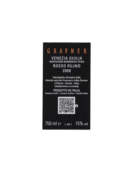 Venezia Giulia Rosso IGT 'Rujno' 2008 (750 ml.) Gravner Gravner - 2
