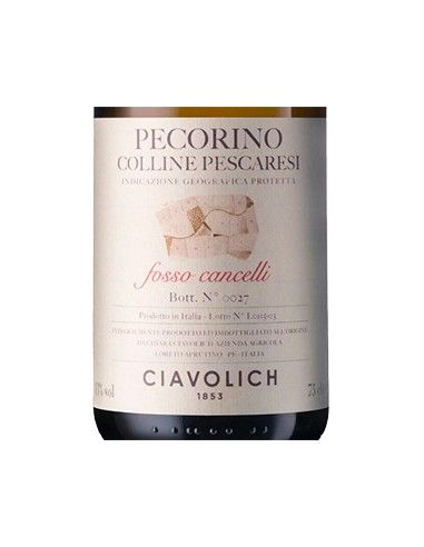 Colline Pescaresi IGP Pecorino 'Fosso Cancelli' 2021 (750 ml.) Ciavolich Ciavolich - 2
