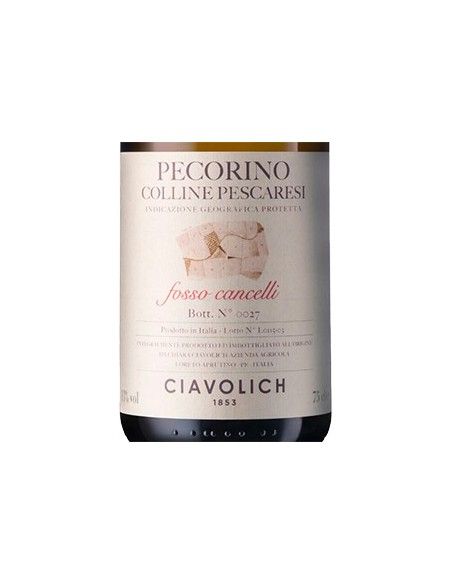 Colline Pescaresi IGP Pecorino 'Fosso Cancelli' 2021 (750 ml.) Ciavolich Ciavolich - 2