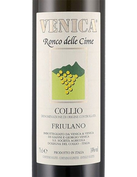 Collio DOC Friulano 'Ronco delle Cime' 2024 (750 ml.) Venica Venica - 2 Collio DOC Friulano 'Ronco delle Cime' 2024 (750 ml.) Venica Venica - 2