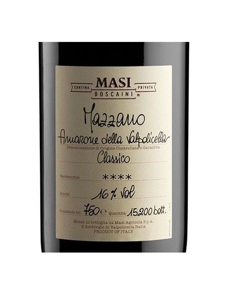 Amarone della Valpolicella Classico DOCG 'Mazzano' 2015 (750 ml.) Masi Masi - 2