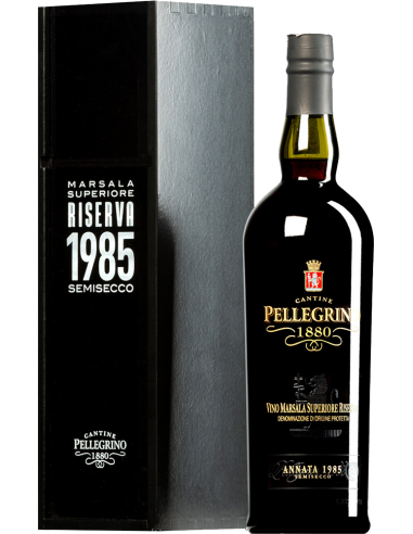 Marsala Superiore Riserva Ambra Semisecco DOC 1985 (750 ml. wooden box) Pellegrino Pellegrino - 1