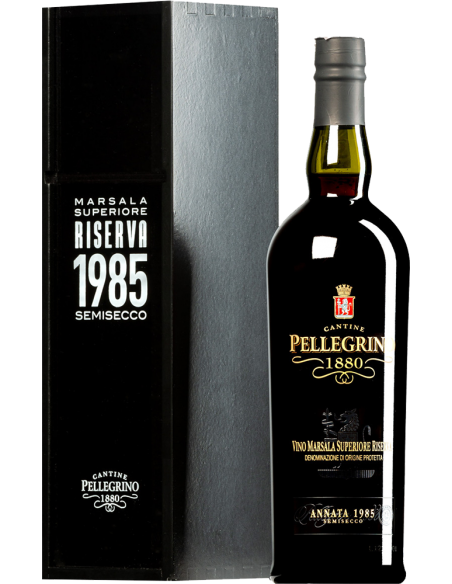Marsala Superiore Riserva Ambra Semisecco DOC 1985 (750 ml. wooden box) Pellegrino Pellegrino - 1