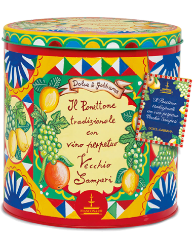 Panettone Dolce & Gabbana 'Perpetueller Wein Vecchio Samperi' (1 Kg. Deluxe Geschenkbox) Fiasconaro Fiasconaro - 1