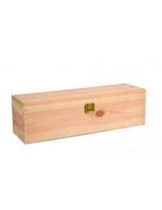 Solid Fir Wood Box for 1 Bottle of Champagne of 750 ml. Vino45 - 1
