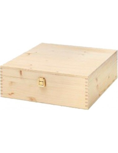 Cassette in Legno - Cassetta per 3 Bottiglie di vino in Massello di Abete con cerniere - Vino45 - 1 Cassette in Legno - Cassetta per 3 Bottiglie di vino in Massello di Abete con cerniere - Vino45 - 1