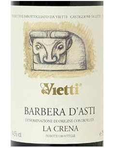 Vini Rossi - Barbera d'Asti Superiore Nizza DOCG 'La Crena' 2016 (750 ml.) - Vietti - Vietti - 2