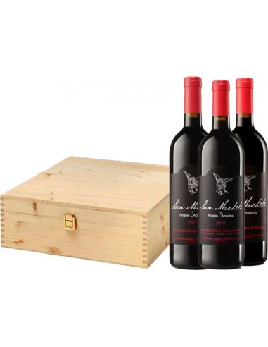 Vini Rossi - Cassetta Regalo Edizione Limitata 'Degustazione Verticale di San Michele' (3x750 ml.) - Poggio L'Apparita - Poggio Vini Rossi - Cassetta Regalo Edizione Limitata 'Degustazione Verticale di San Michele' (3x750 ml.) - Poggio L'Apparita - Poggio