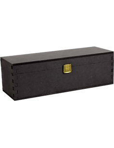 Wooden Boxes - Anthracite Wooden Wine Box for 1 Bottle of 750 ml. - Vino45 - 1
