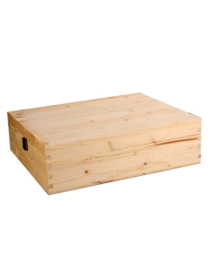 Wooden Boxes - Box in Solid Fir Wood for 3 Bottles of Wine of 750 ml. - Vino45 - 1
