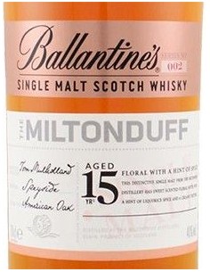 Whisky - Single Malt Scotch Whisky 'Miltonduff' 15 Years Old  (700 ml.) - Ballantine’s - Ballantine's - 3