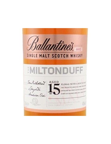 Whiskey - Single Malt Scotch Whisky 'Miltonduff' 15 Years Old  (700 ml.) - Ballantine’s - Ballantine's - 3